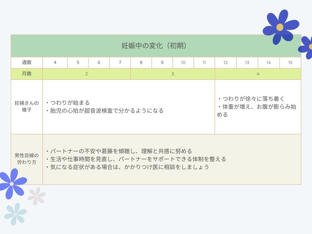 妊娠中の変化（初期）